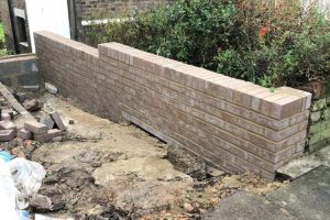 Resin driveway preparation and retaining walls 1