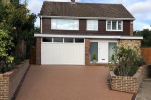 Resin driveway and new boundary walls 1